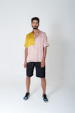 Pink-Yellow Color-Blocked Shirt