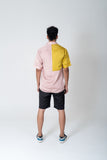 Pink-Yellow Color-Blocked Shirt