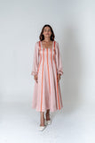 Pink Maxi Dress- Orange Braids