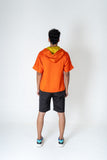 Orange-Yellow Color-Block Hoodie