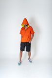 Orange-Yellow Color-Block Hoodie