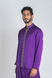 Purple-Green Braid Kurta