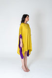 Yellow-Purple Short Kaftan Dress