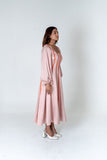 Pink Maxi Dress- Orange Braids