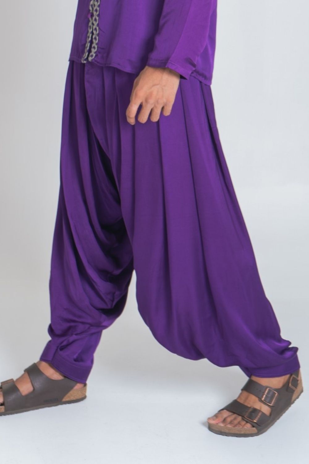 Purple Drapped Dhoti