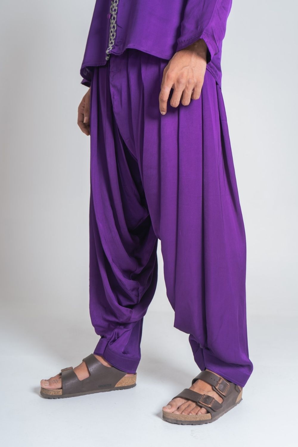 Purple Drapped Dhoti