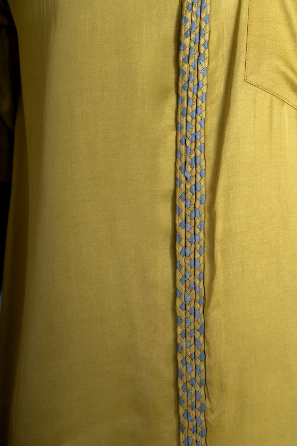 Yellow-Green Braid Shirt