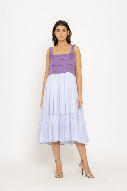 Purple-Lilac Midi Dress