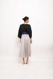 Black-Blue-Grey High Low Cape