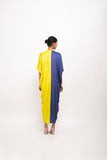 Blue-Neon Rouching Cape