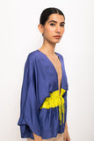 Blue-Neon Short Cape