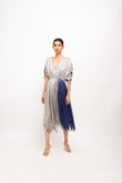 Grey-Blue Angrakha Dress