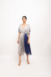 Grey-Blue Angrakha Dress