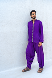 Purple-Green Braid Kurta