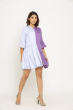 Purple-Lilac Half & Half Dress