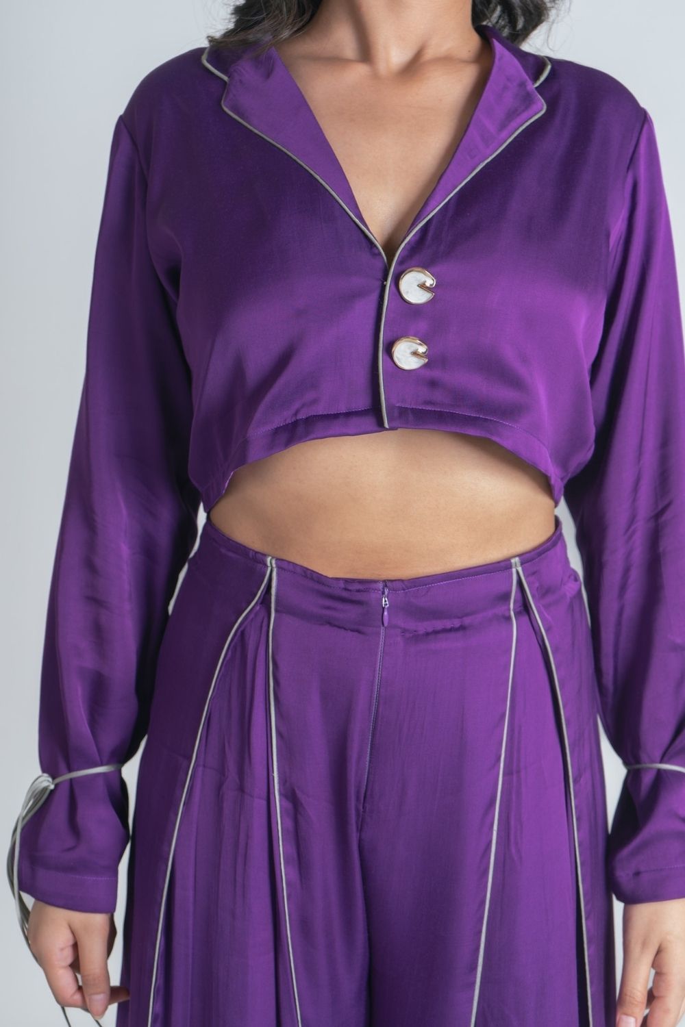 Purple full sleeved top