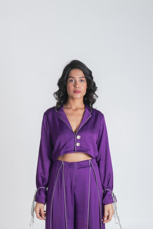 Purple full sleeved top