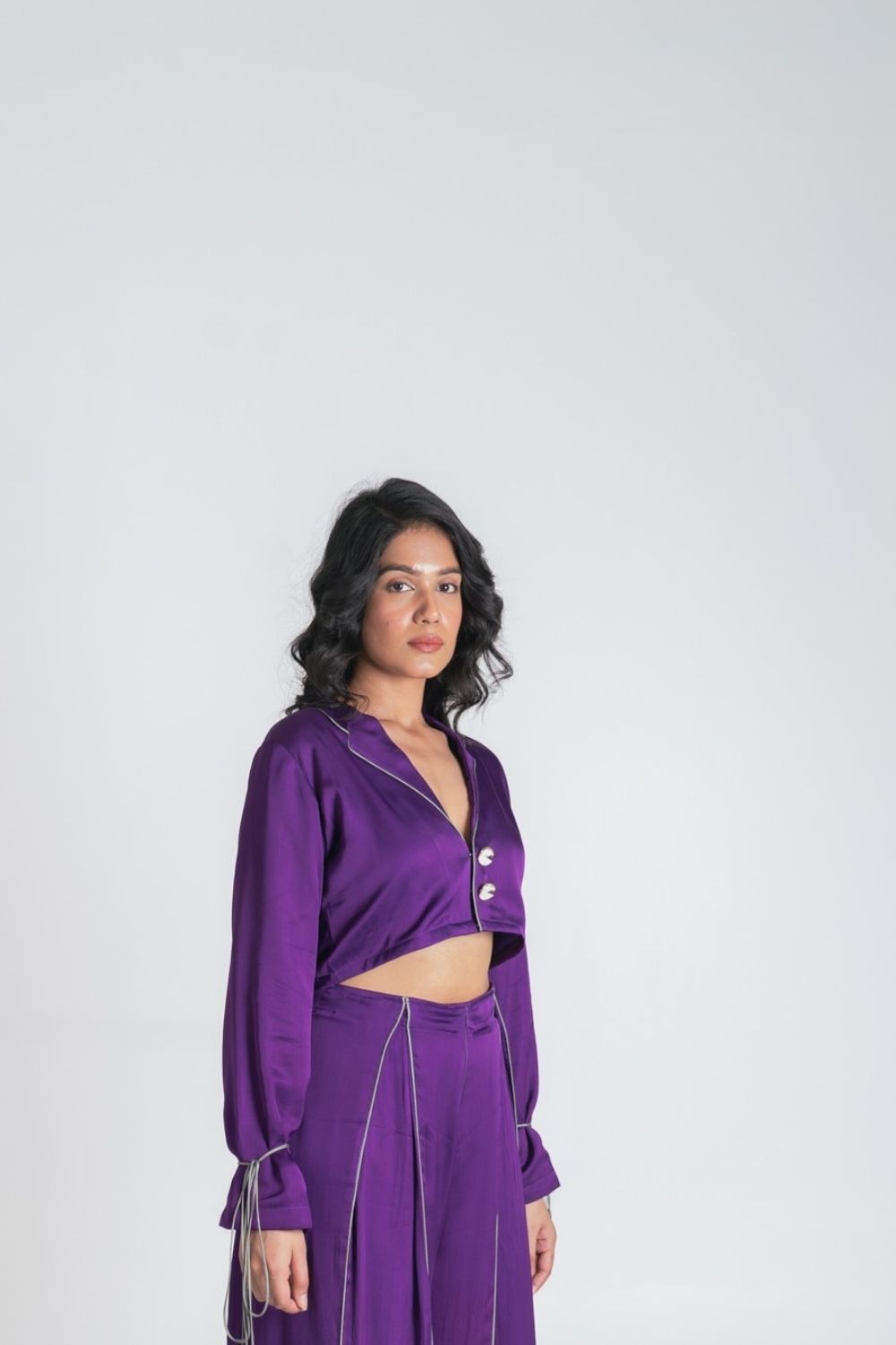 Purple full sleeved top