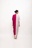 Wine-Grey Rouching Cape