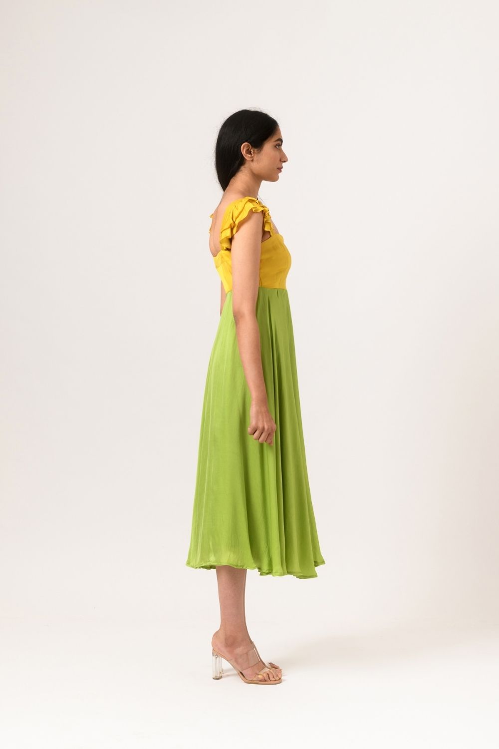 Yellow-Green Umbrella Dress